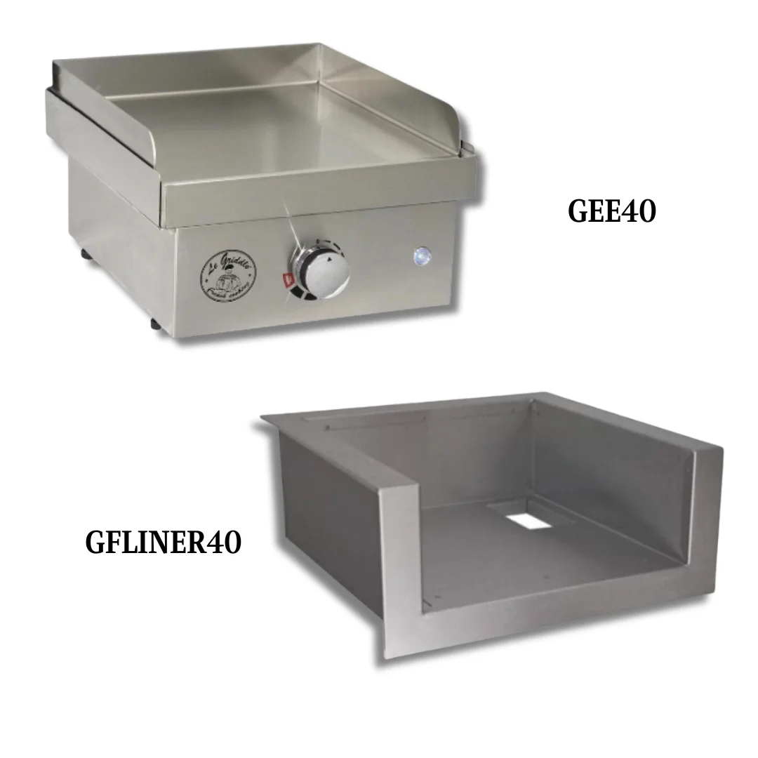 Le Griddle Wee - 16-Inch 1-Burner Built-In / Countertop Griddle Electric with Liner - LG-GEE40ELECwithLiner