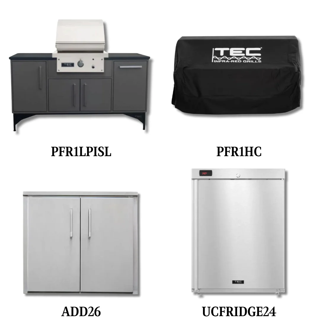 TEC PFR1LPISL Liquid Propane Gas with Cover, and Double Access Door and Refrigeration - PCKG2-PFR1LPISL