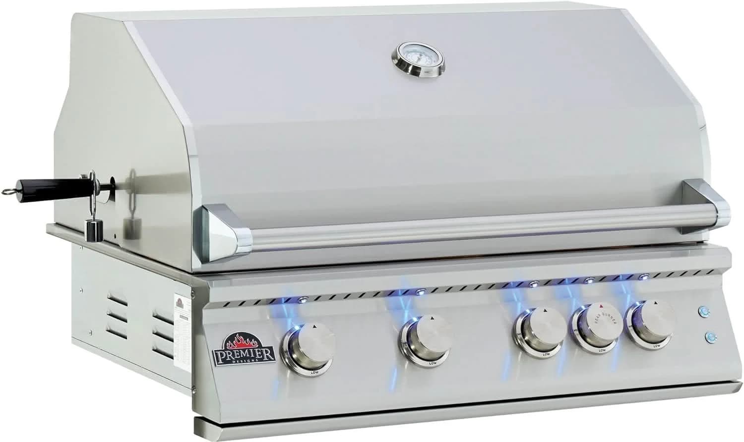 Premier Design 4 Burner w/ Rotisserie & Back Burner Propane Close Out - PD-40BQRLP