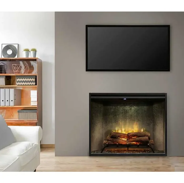Dimplex Revillusion 36-inch Portrait Built-in Firebox with Glass Pane and Plug Kit Weathered Concrete-RBF36PWC-FG - image 2