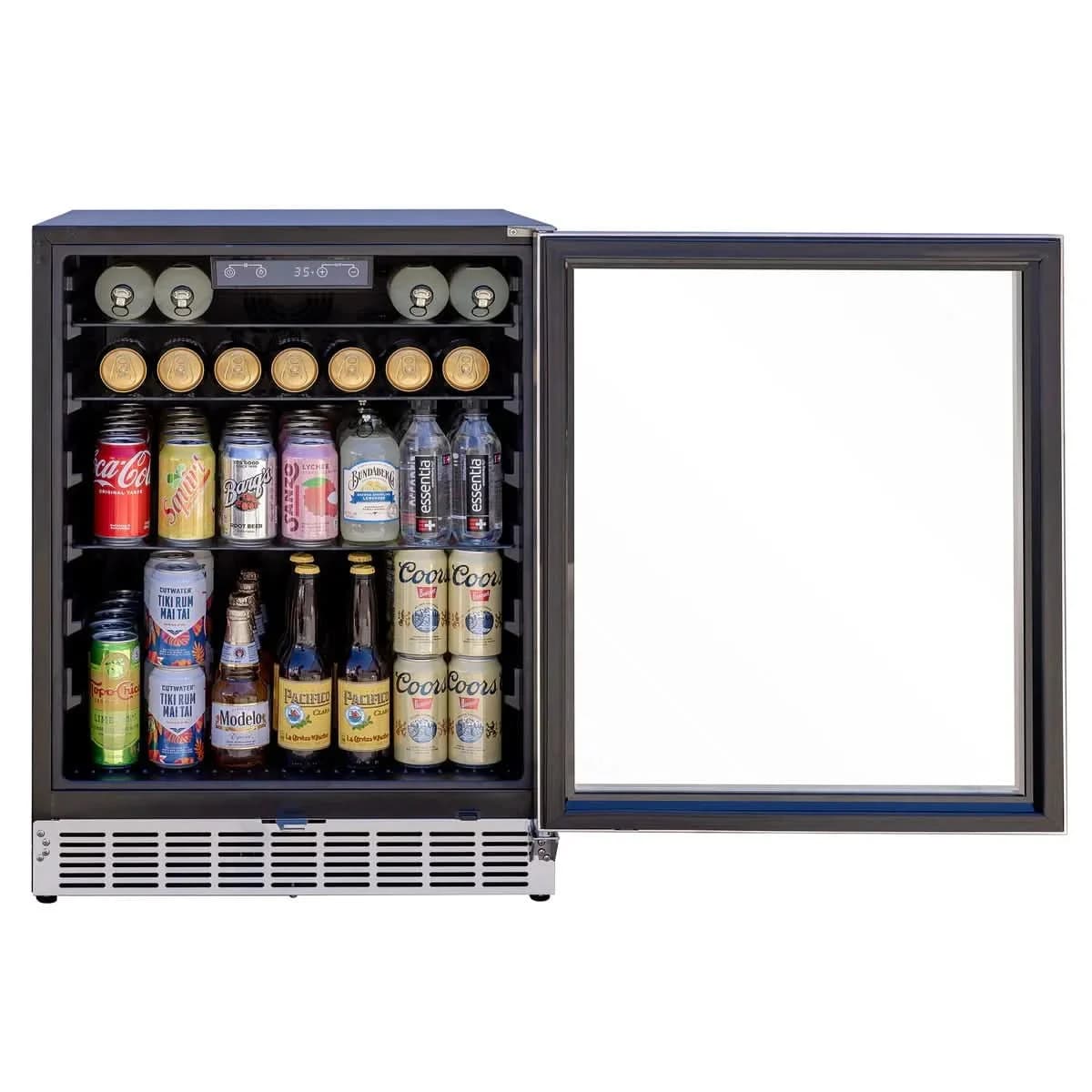 Summerset 24" 5.1C Outdoor Rated Fridge W/Glass Door And Glass Shelves - RFR-24G - image 4