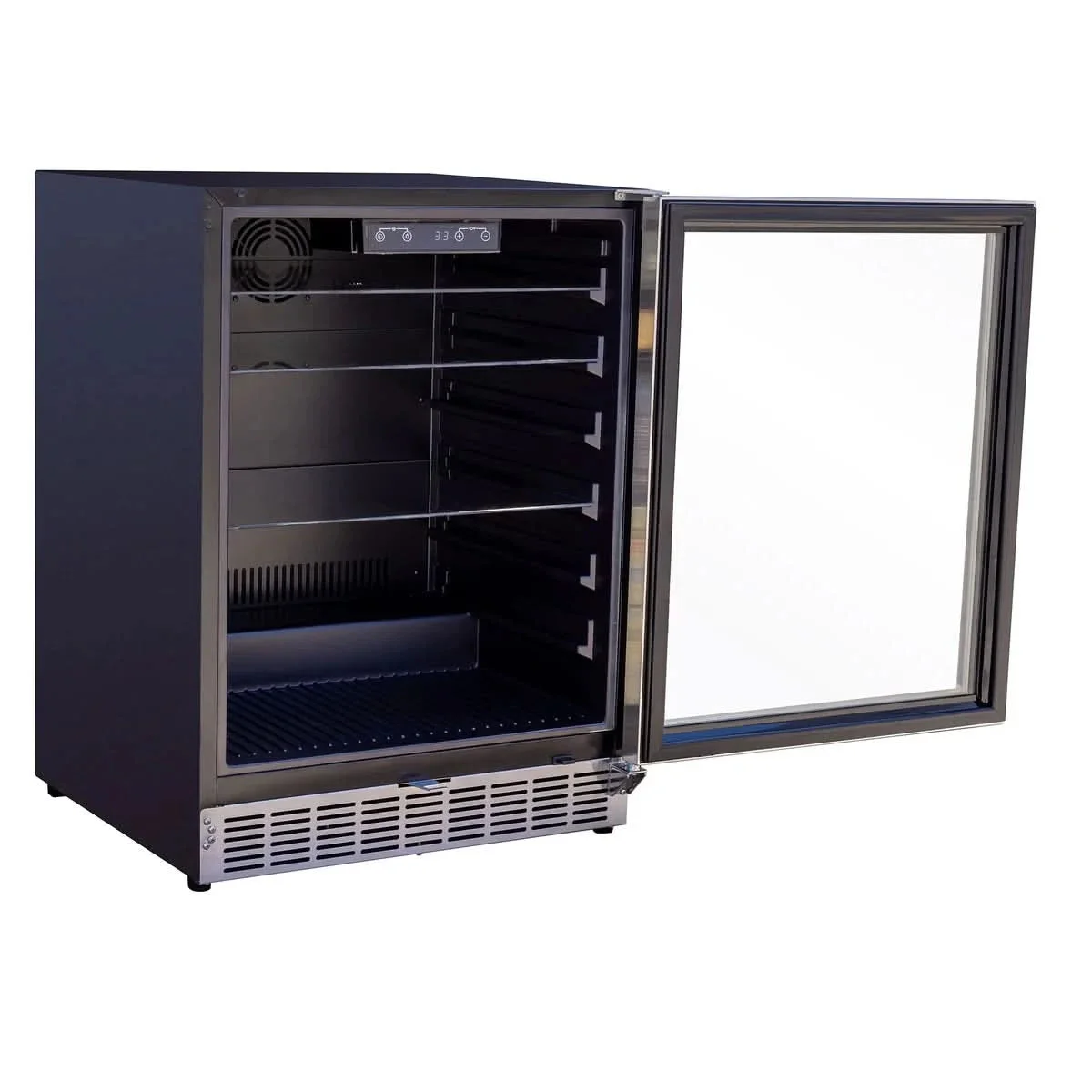 Summerset 24" 5.1C Outdoor Rated Fridge W/Glass Door And Glass Shelves - RFR-24G - image 3