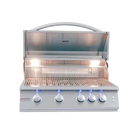 RCS Premier - 32-Inch 4-Burner Built-In Grill with Blue LED and Rear Burner - Natural Gas - RJC32AL - image 2