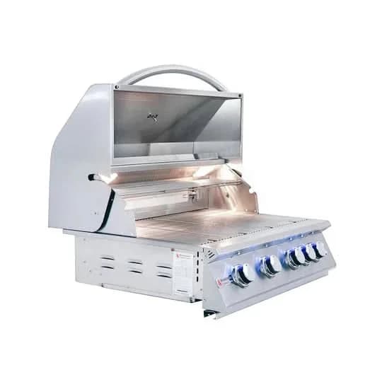 RCS Premier - 32-Inch 4-Burner Built-In Grill with Blue LED and Rear Burner - Natural Gas - RJC32AL - image 4
