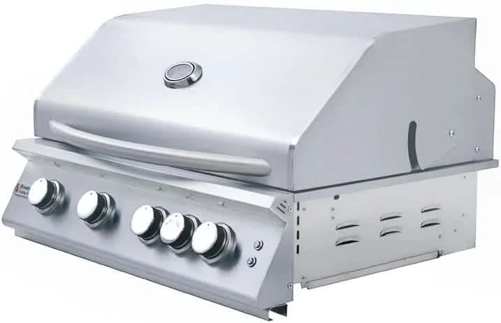 RCS Premier - 32-Inch 4-Burner Built-In Grill with Blue LED Lights and Rear Burner - Liquid Propane Gas - RJC32ALLP - image 5