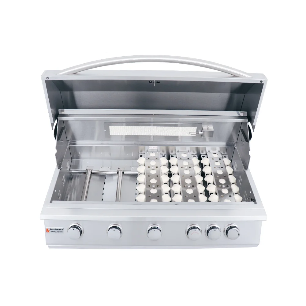 RCS Premier - 40-Inch 5-Burner Built-In Grill with Rear Burner - Liquid Propane Gas - RJC40ALP - image 2
