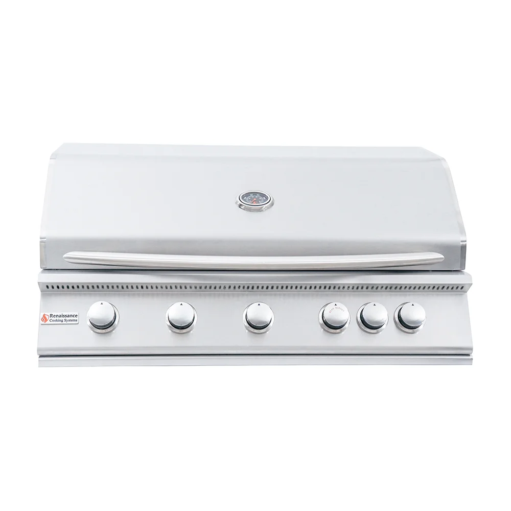 RCS Premier - 40-Inch 5-Burner Built-In Grill with Rear Burner - Liquid Propane Gas - RJC40ALP
