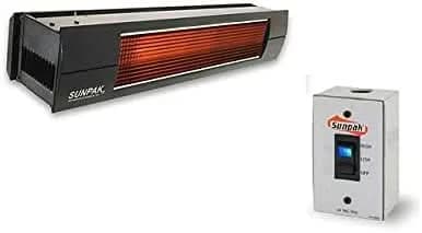 Sunpak Black Two Stage 25,000 And 34,000 BTU Heater Includes Black Mounting Kit, 24 Volt Transformer And Duplex Switch - S34 B TSH - image 2