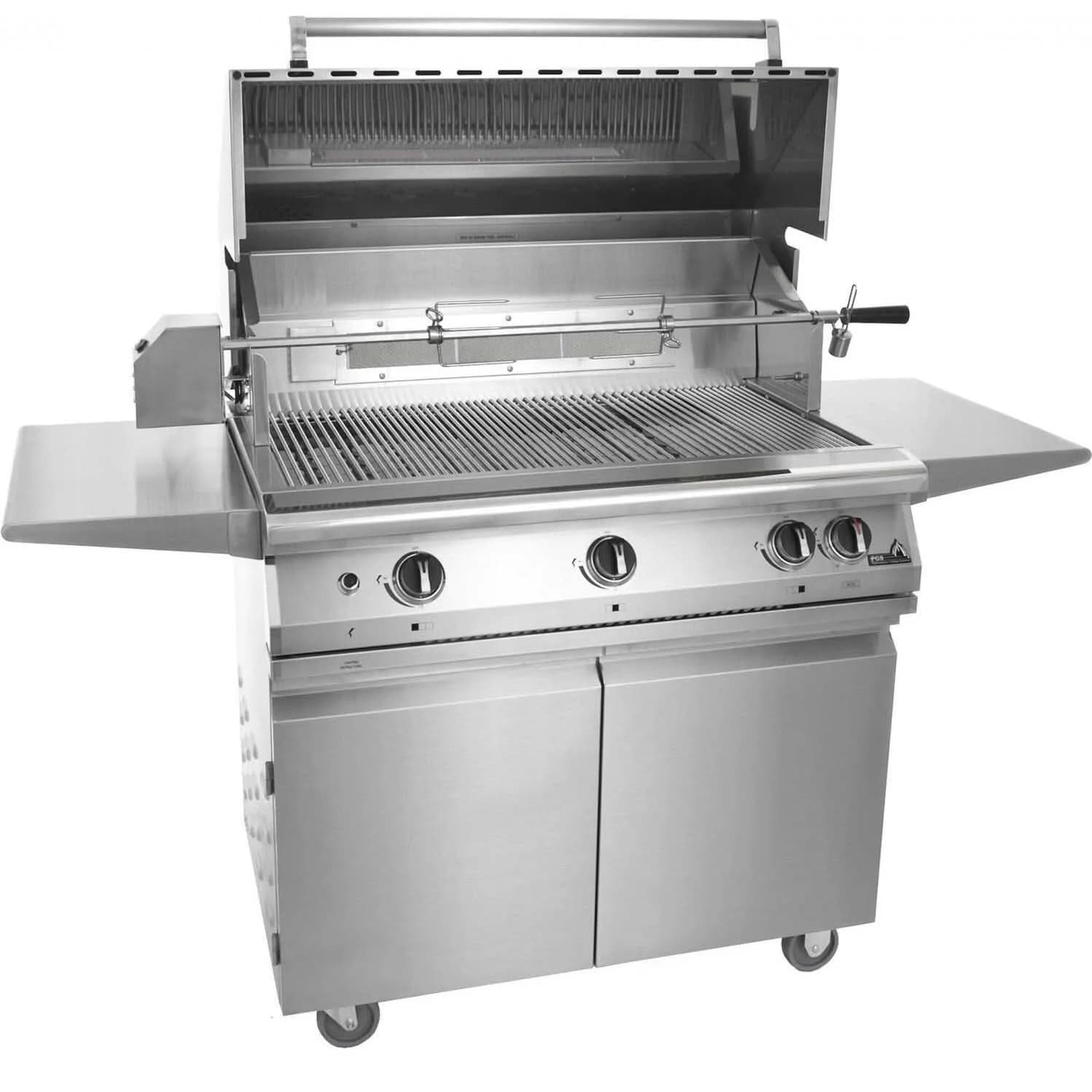 PGS Legacy Pacifica Gourmet - 39-Inch 3-Burner Freestanding Grill - Liquid Propane Gas - S36RLP + S36CART - image 2