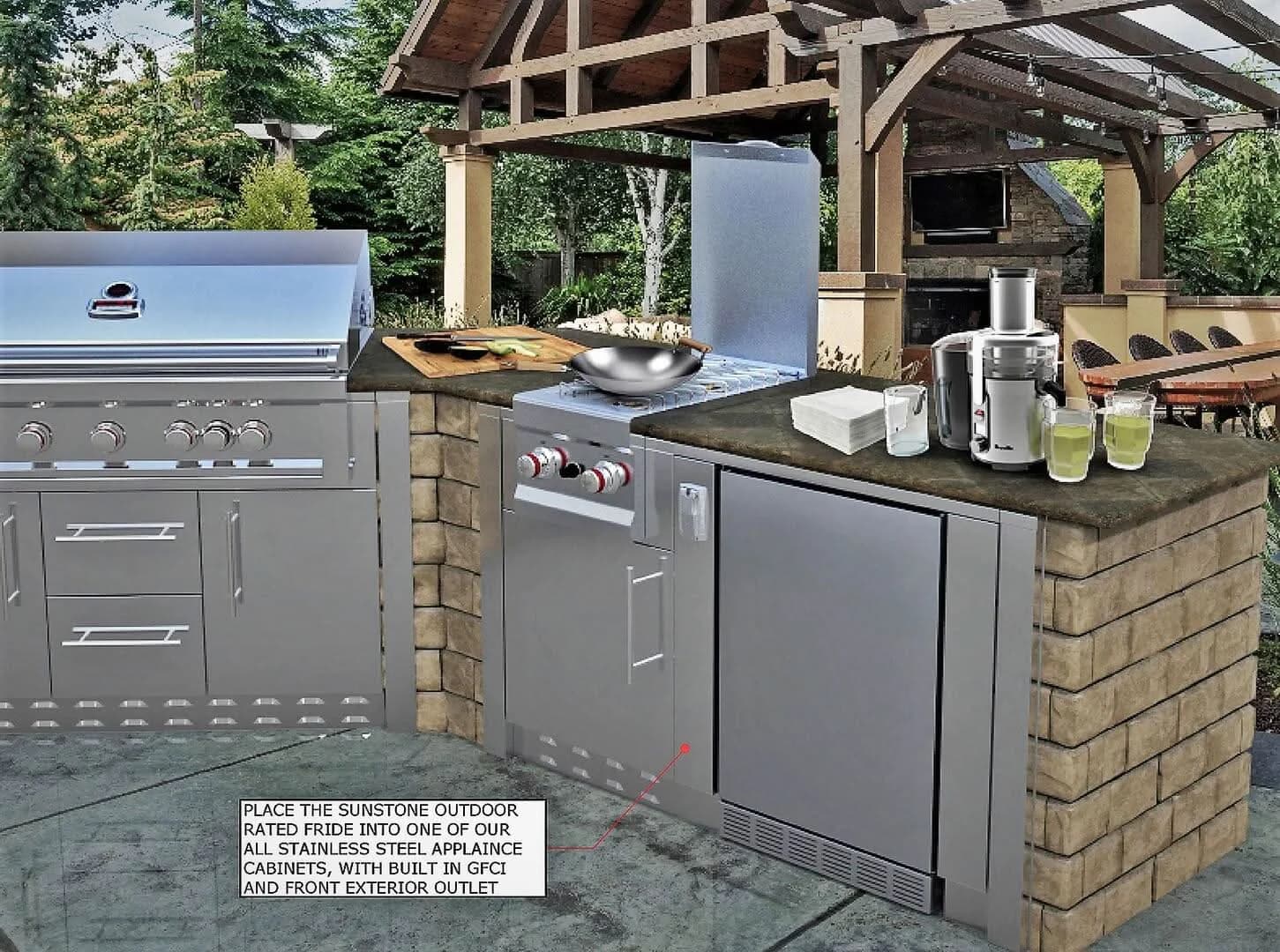 Sunstone 21 Stainless Steel Outdoor Rated Refrigerator - SAPFR21PRO - image 5