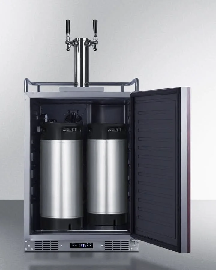 Summit 24 Wide Built-In Cold Brew Coffee Kegerator (Panel Not Included) - SBC682PNRCFTWIN - image 5