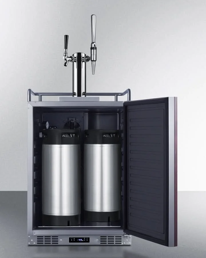Summit 24 Wide Built-In Cold Brew/Nitro Coffee Kegerator (Panel Not Included) - SBC682PNRCMTWIN - image 5
