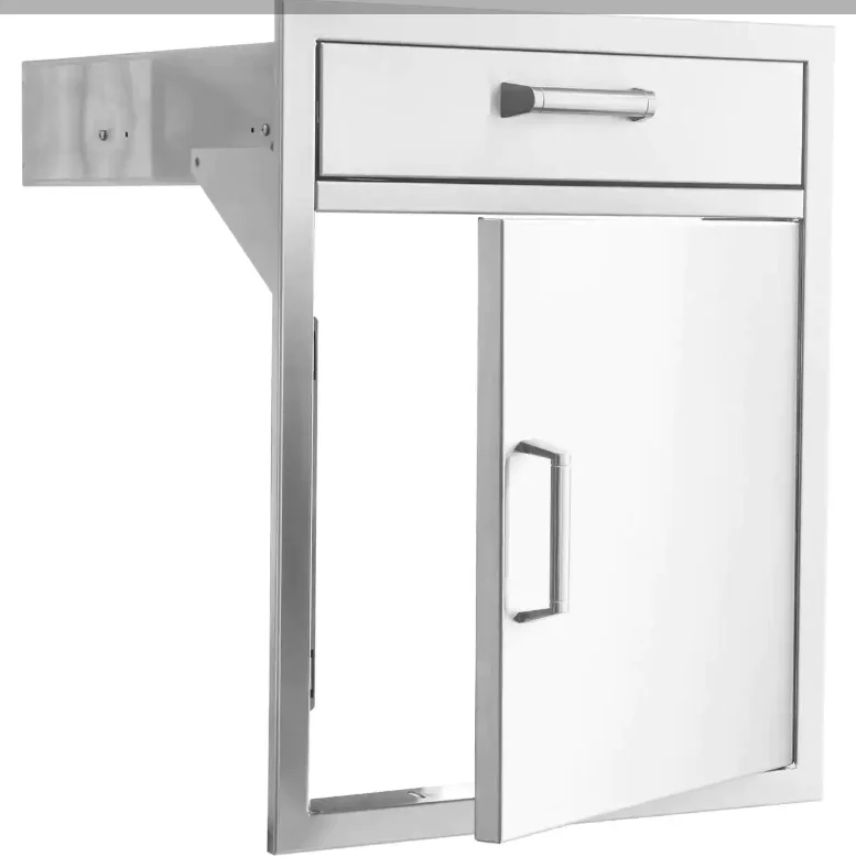 Eloquence 21-Inch Stainless Steel Single Access Door & Drawer Combo, Contempo - Eloquence-260-SV24-DR1 + Eloquence-350H-Handle (2) - image 3