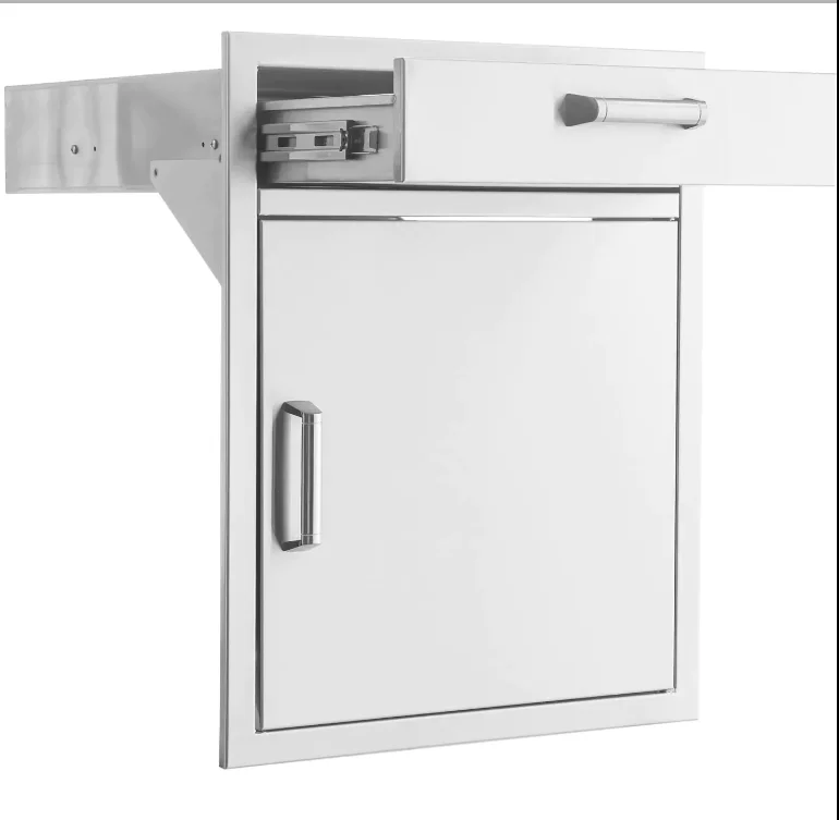 PCM 21-Inch Stainless Steel Single Access Door & Drawer Combo, Contempo - BBQ-260-SV24-DR1 + BBQ-350H-Handle (2) - image 4