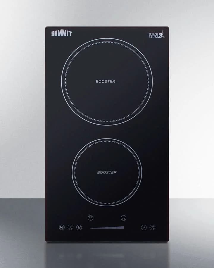 Summit 12 Wide 208-240V 2-Zone Induction Cooktop Black - SINC2B230B