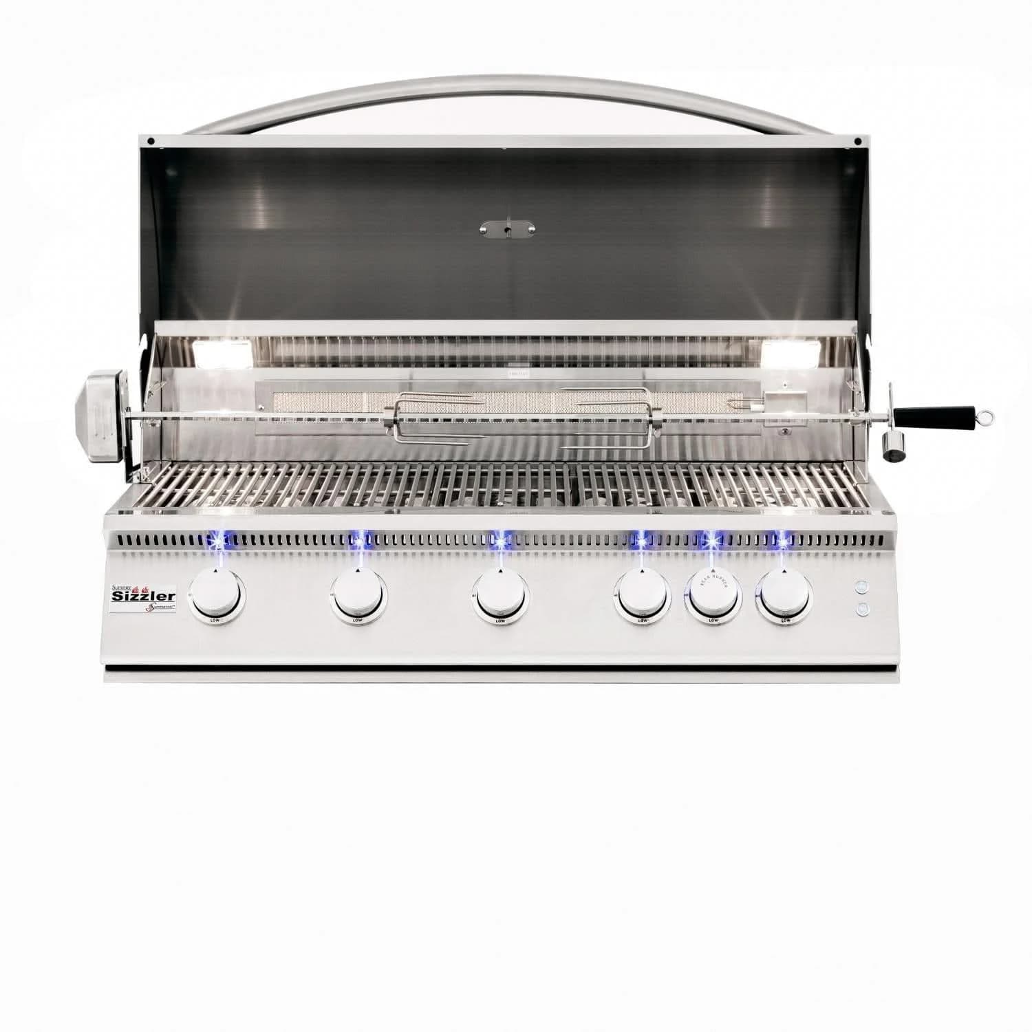 Summerset Sizzler Pro - 40-Inch 5-Burner Built-In Grill with Rear Infrared Burner - Natural Gas - SIZPRO40-NG - image 2