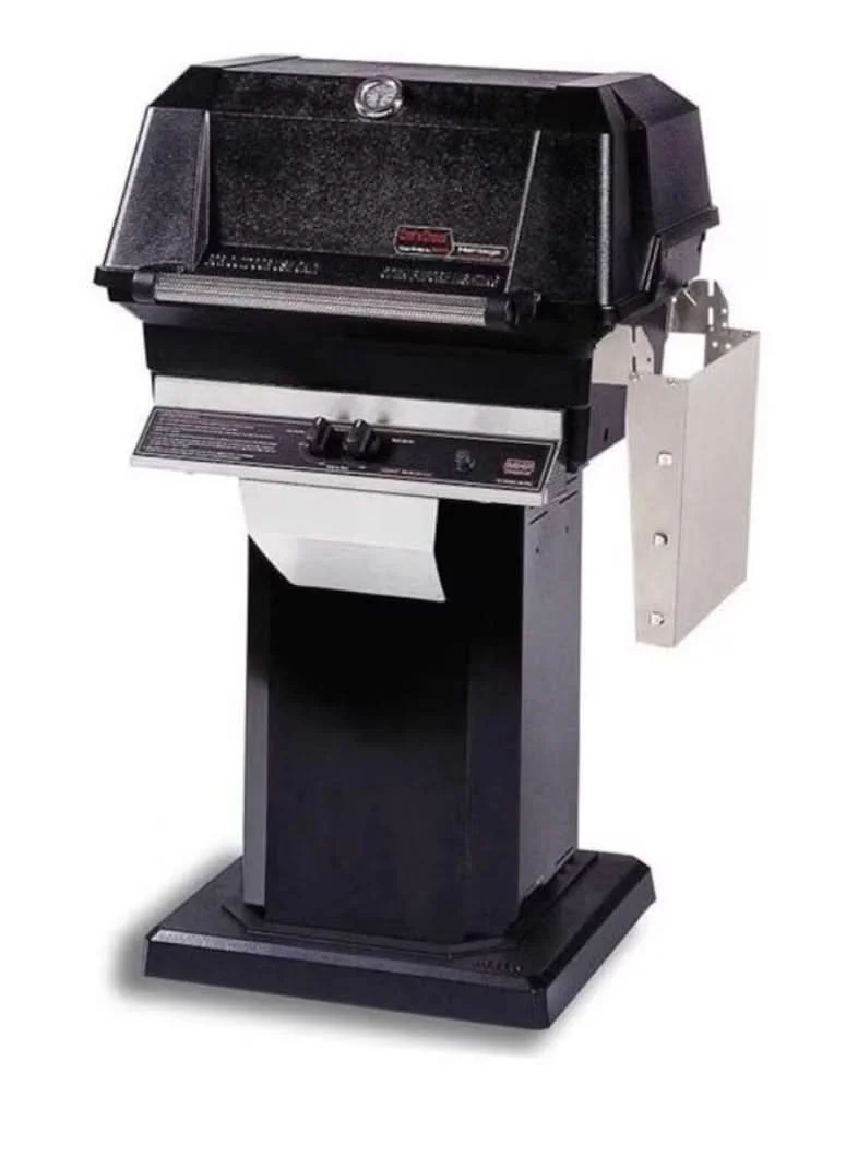 MHP JNR4DD - 37-Inch 2-Burner Black Patio Base Grill with Stainless Steel Shelves and Sear Magic Grids - Natural Gas - JNR4DD-NS + OCOLB + OP-N