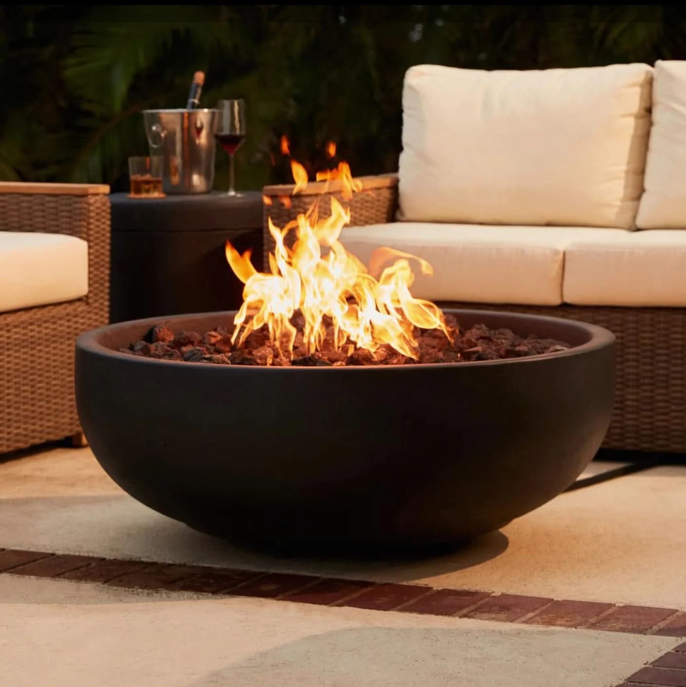 Blaze 38-Inch Round Concrete Natural Gas Fire Bowl in Phantom - BLZ-38-FBOWL-NG - image 2