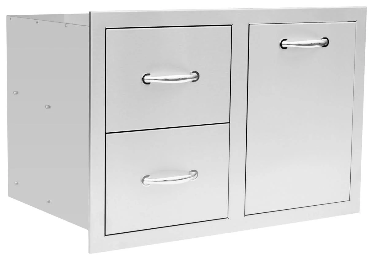 Summerset 30 Inch Stainless Steel Flush Mount Access Door & Double Drawer Combo - SSDC2-33 - image 3
