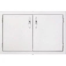 Summerset 39 Inch 2 Drawer Dry Storage Pantry and Enclosed Cabinet Combo Stainless Steel - SSDP-36DC