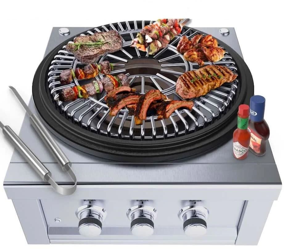 Sunstone 24 Inch Power Cirque Liquid Propane Gas Power Burner & Flat-Top Griller - SUN24PCB-PB-LP - image 2