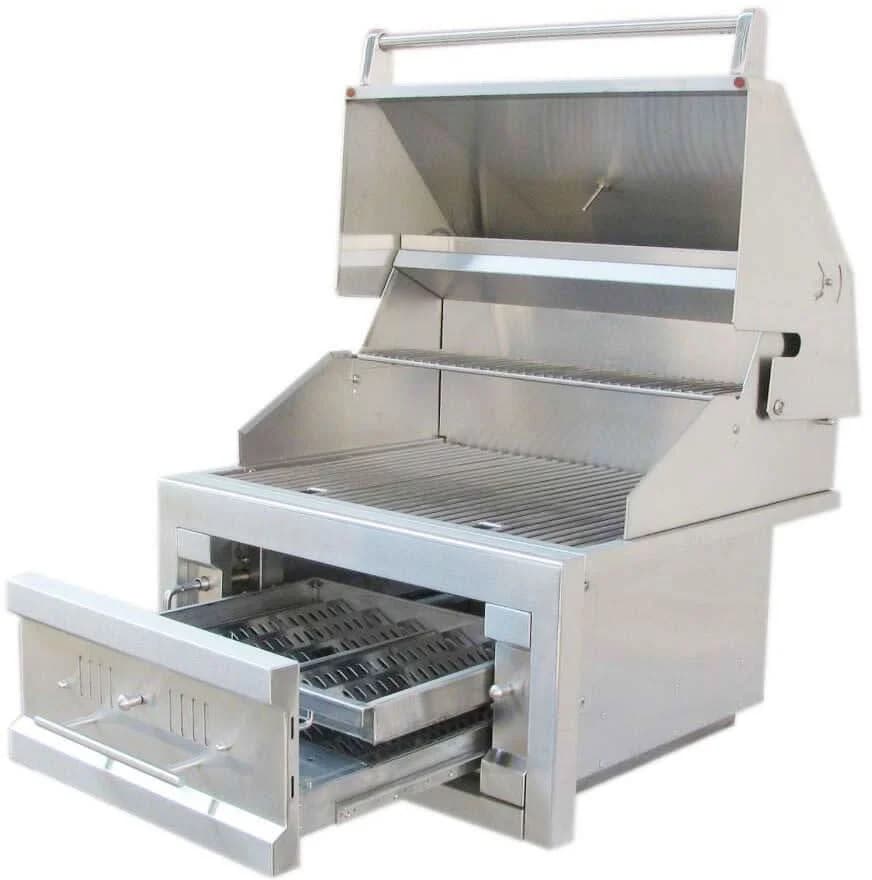 Sunstone - 28-Inch 3-Burner Single Zone Grill - Charcoal - SUNCHSZ28 - image 4