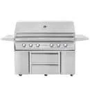 Twin Eagles - 54-Inch 4-Burner Freestanding Grill - Natural Gas with Sear Zone - TEBQ54RS-CN + TEGB54SD-B
