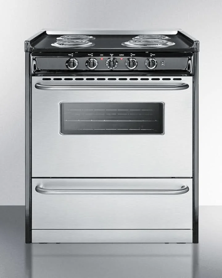 Summit 24 Electric Range with Manual Clean Oven Stainless Steel - TEM210BRWY - image 3