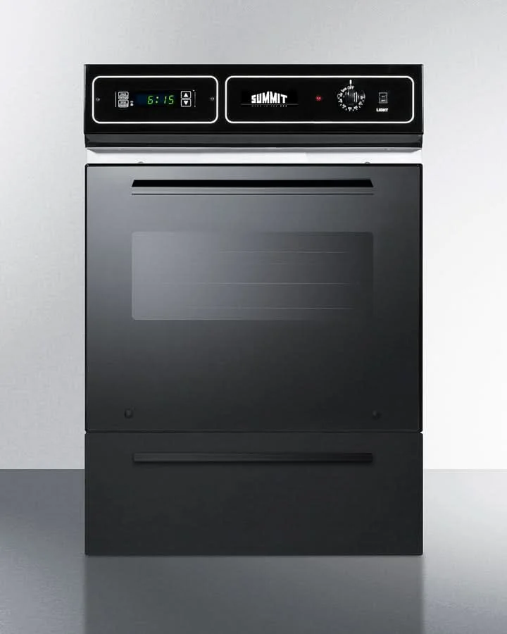 Summit 24 Wide Electric Wall Oven Black Glass - TEM721DK - image 3