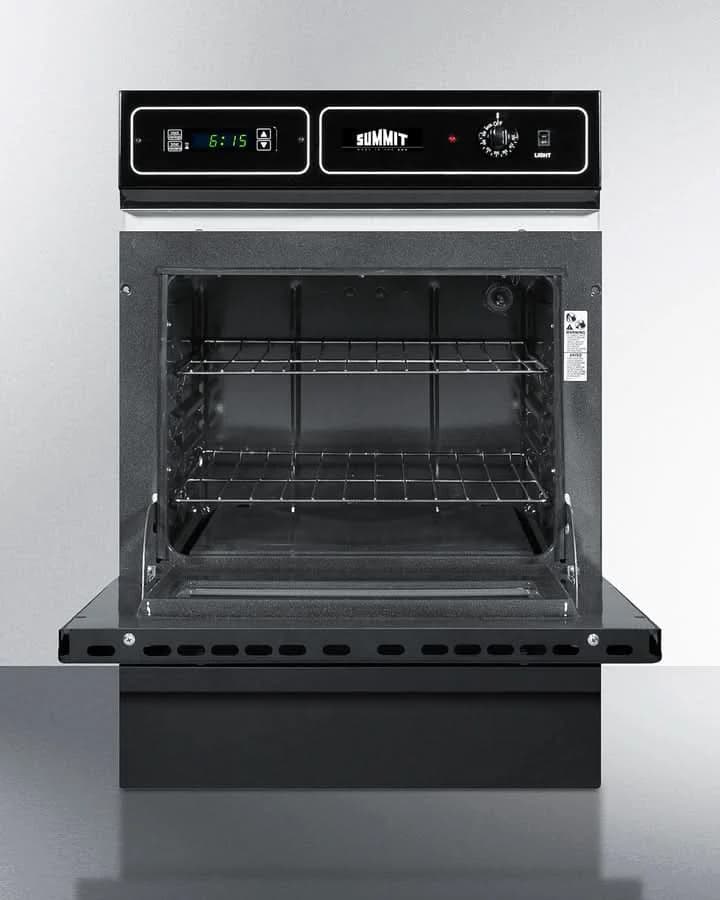 Summit 24 Wide Electric Wall Oven 115V Black - TEM715DK