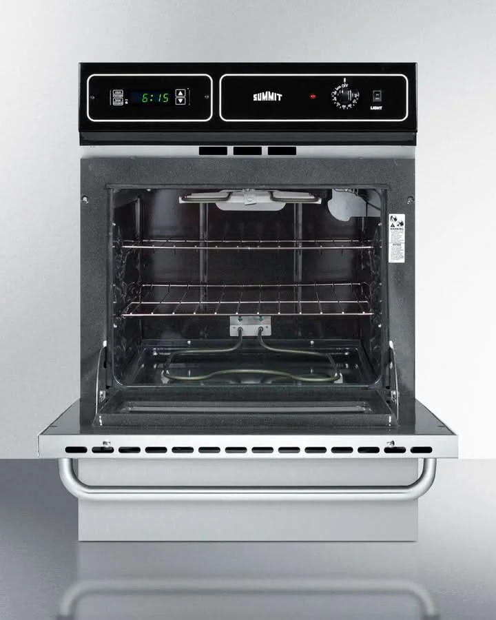 Summit 24 Wide Electric Wall Oven Steel Black - TEM721BKW - image 3