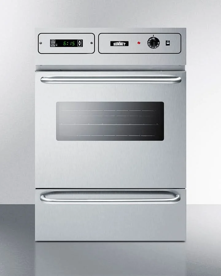 Summit 24 Wide Electric Wall Oven, 115V Stainless Steel - TEM755BKW - image 2