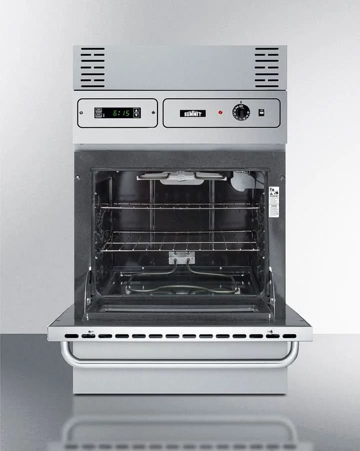 Summit 24 Wide Electric Wall Oven, 115V Stainless Steel - TEM755BKW - image 3