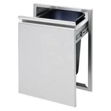 Twin Eagles 18 Inch Roll Out Stainless Steel Trash Bin - TETD18T-B