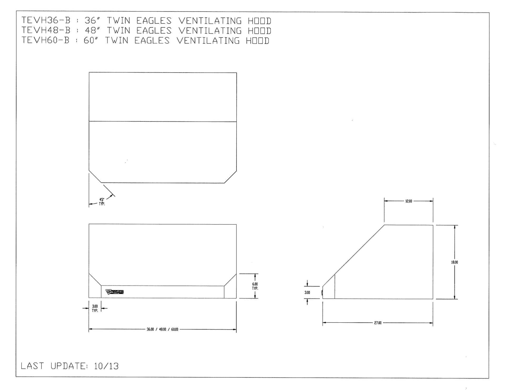 Twin Eagles 60" Ventilation Hood - TEVH60-C - image 2