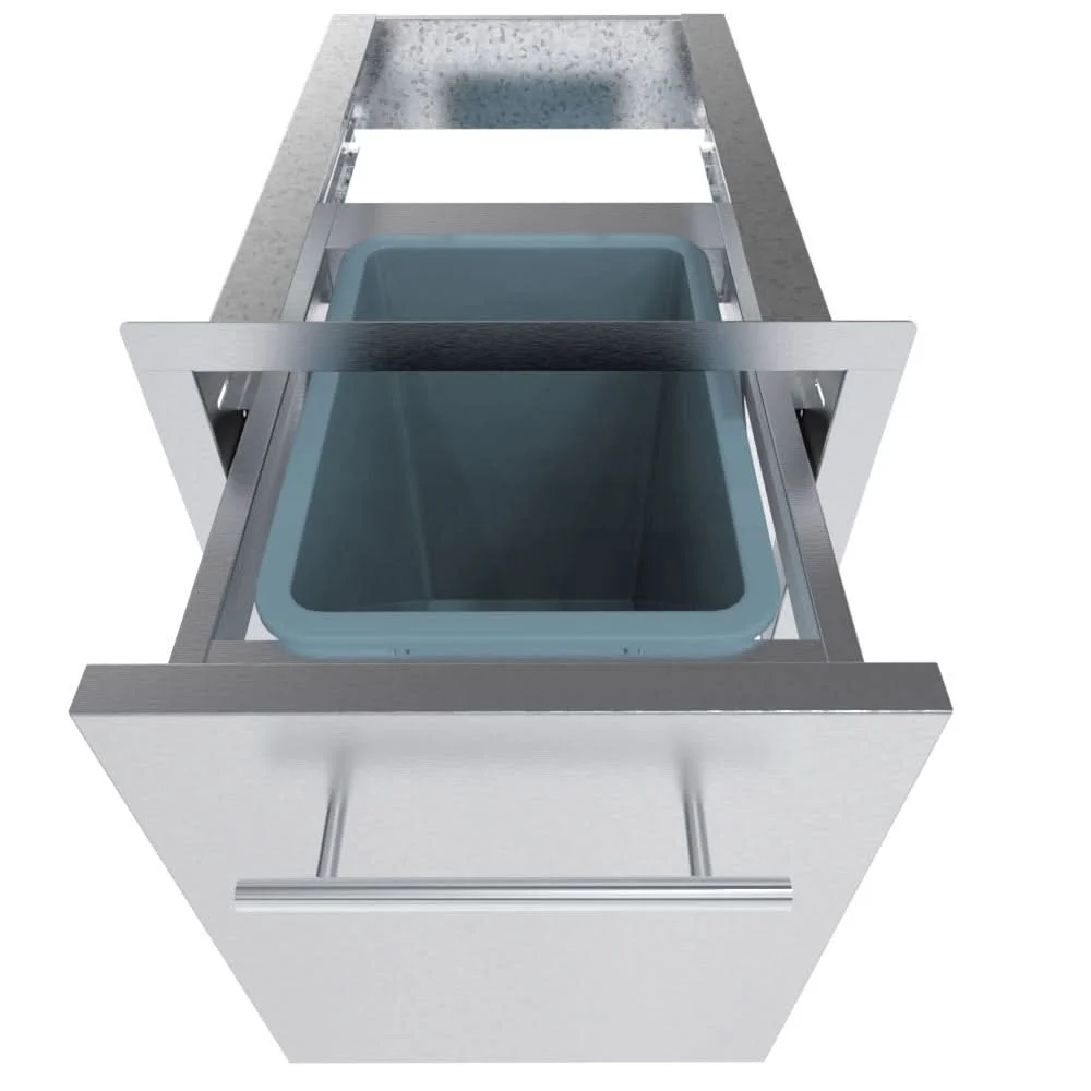 Sunstone 16 Inch Texan Series Large Trash Drawer with an ABS Trash Bin Included - TEX-16TRD - image 3