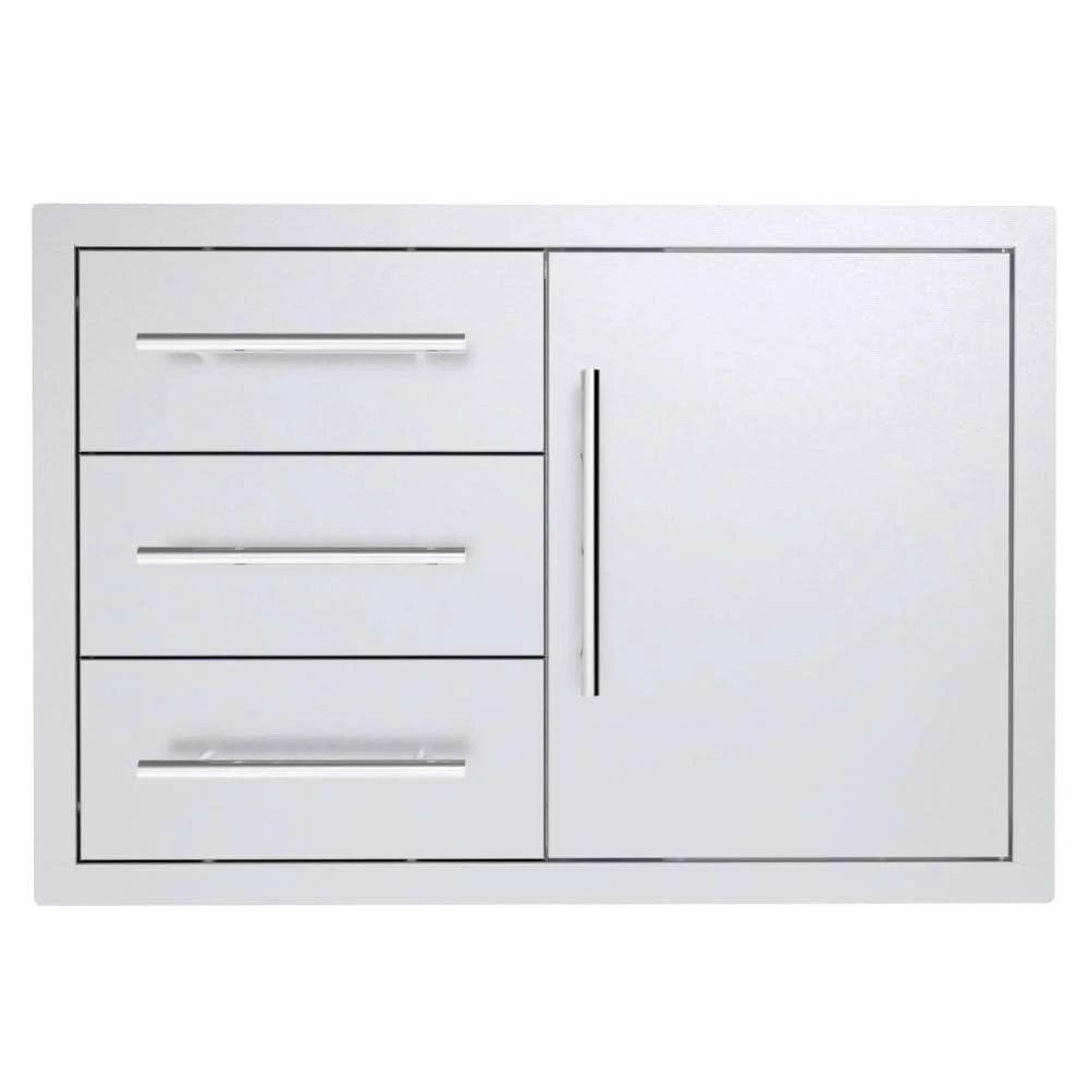 Sunstone 30 Inch Texan Series Triple Drawer Door Combo with Removable Support Frame - TEX-30TDDC