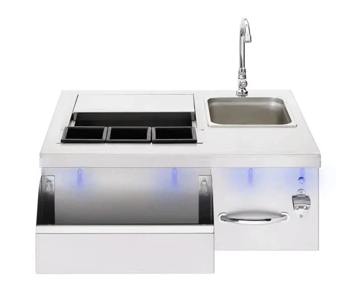 TrueFlame 30" Beverage & Prep Station with LED Lights- TF-BC-30L