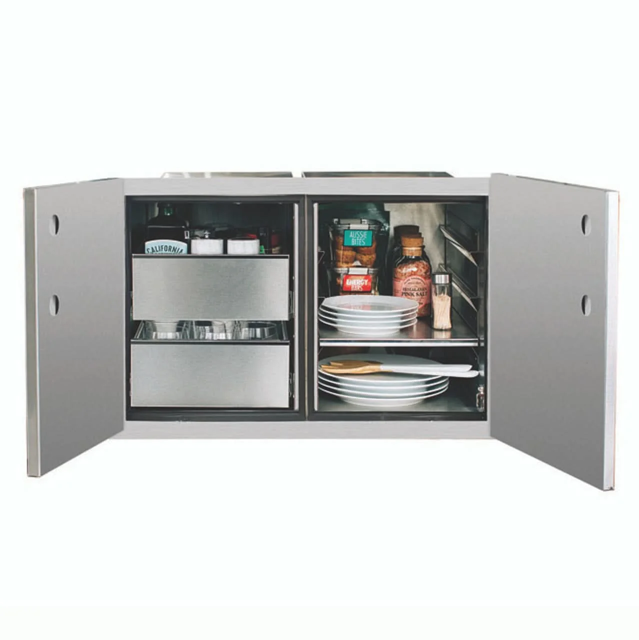 TrueFlame 36" 2-Drawer Dry Storage Pantry & Enclosed Cabinet Combo- TF-DP-36DC-A - image 3