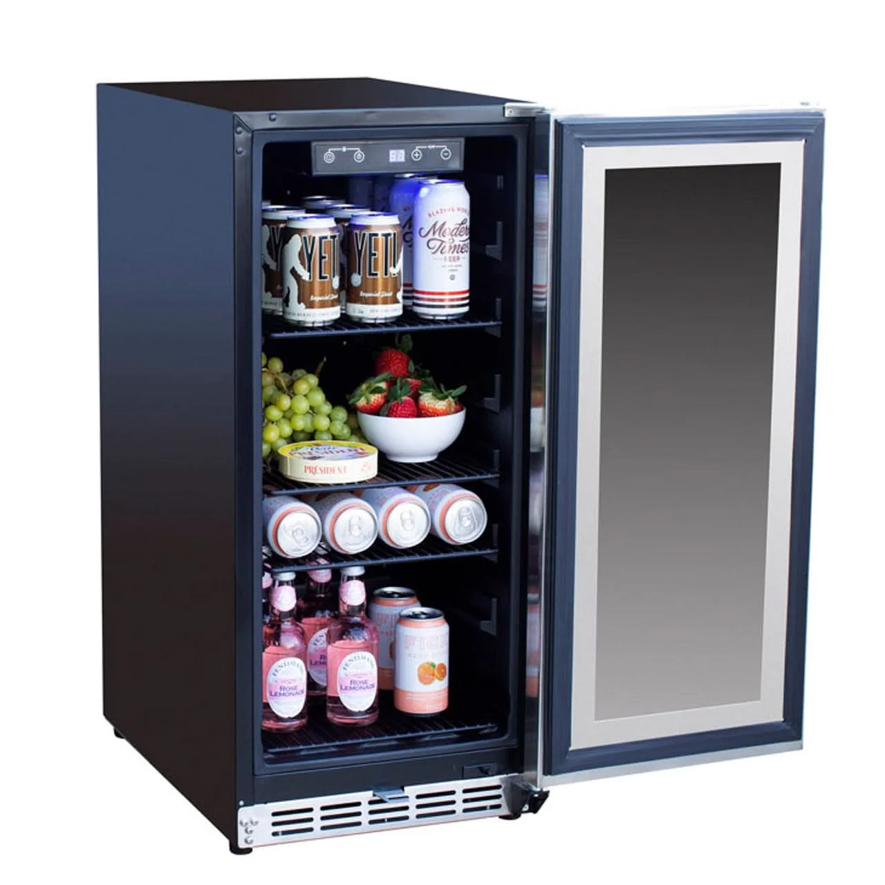 TrueFlame 15" Outdoor Rated Fridge w/Glass Door- AMD-RFR-15G - image 3