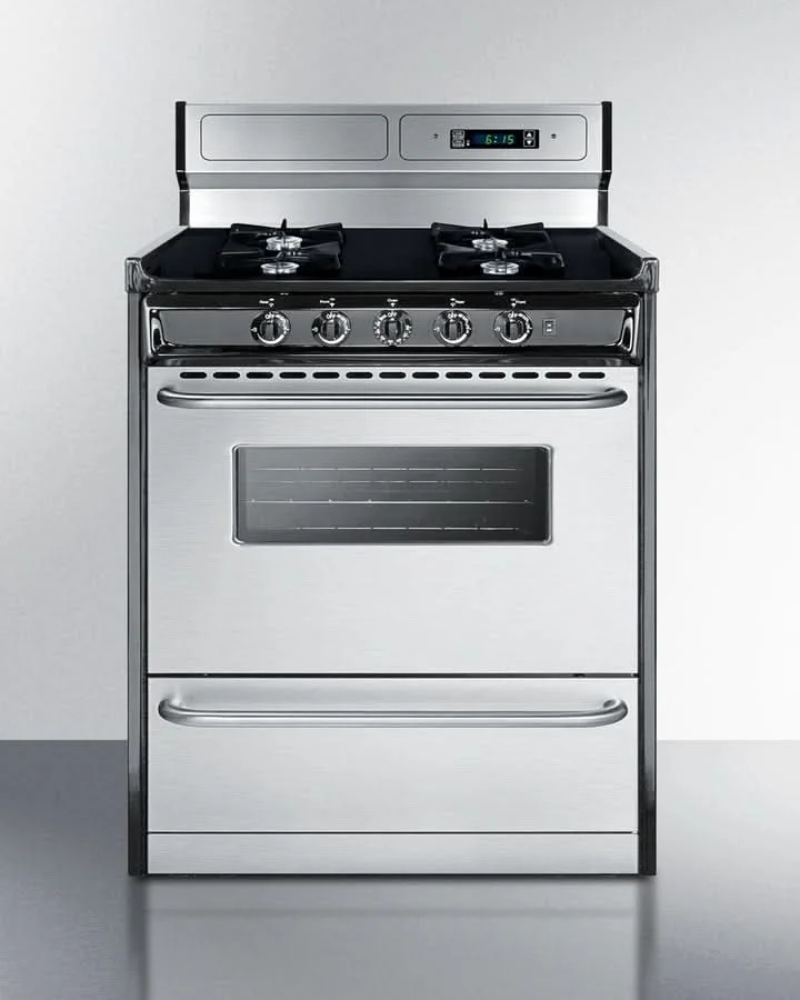 Summit 30 Wide Gas Range, Open Burners - TNM2307BKW - image 4