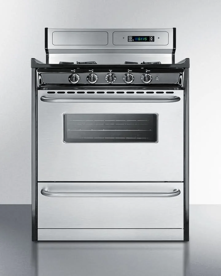 Summit 30 Wide Gas Range, Open Burners - TNM2307BKW - image 3