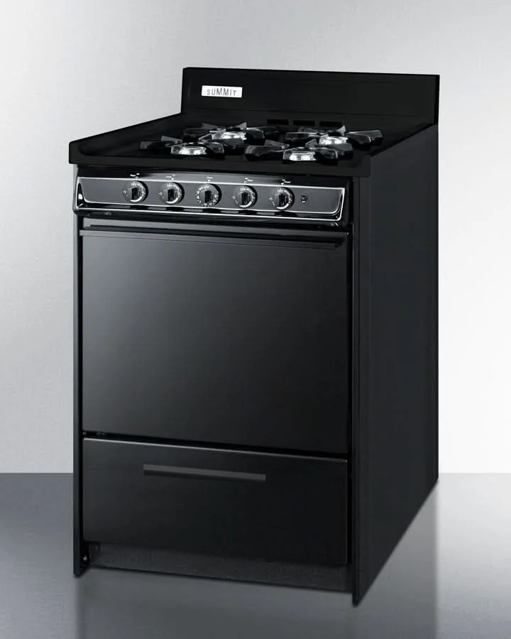 Summit 24 Wide Gas Range, Open Burners - TNM6107C - image 2