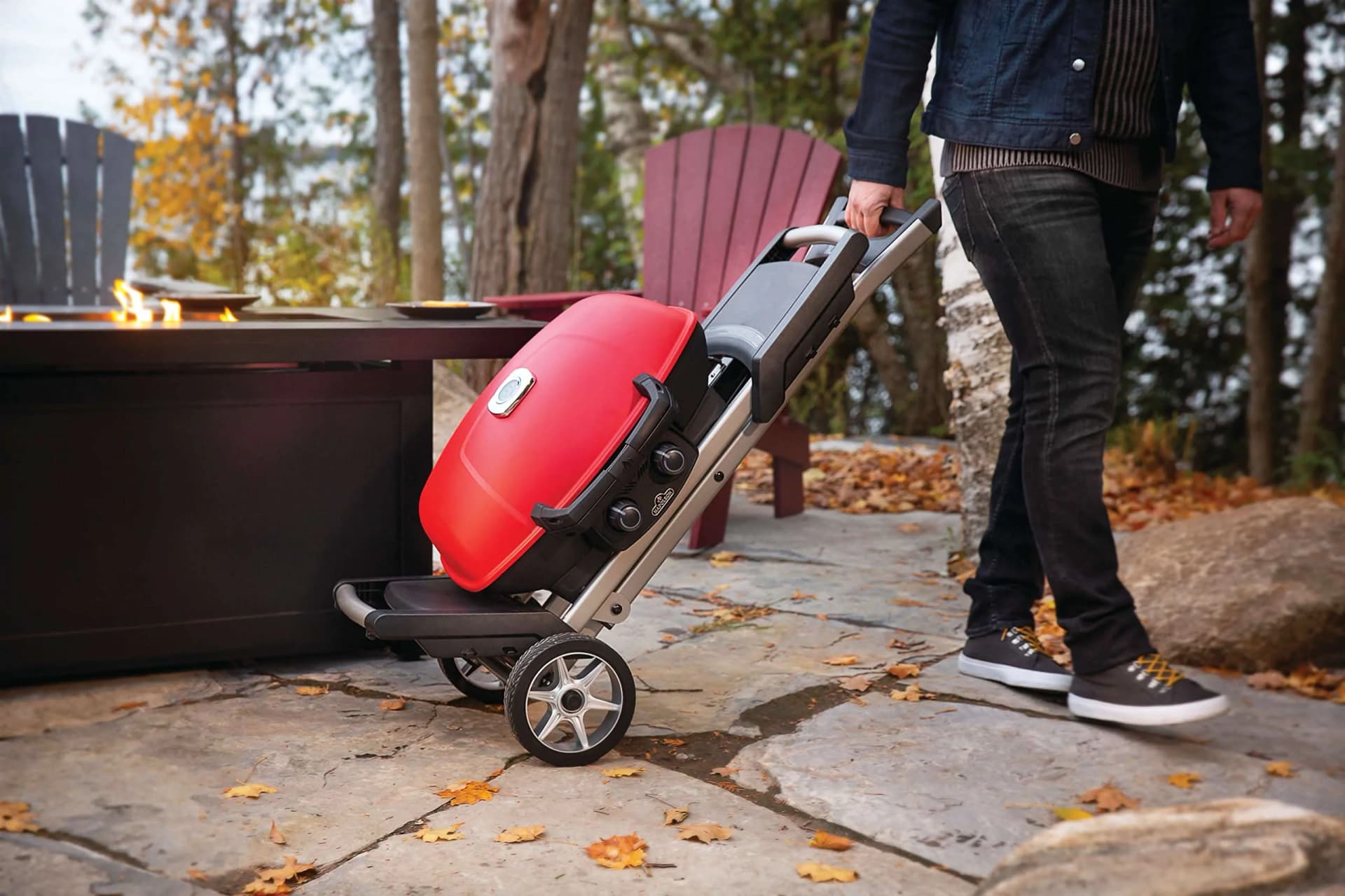 Napoleon TRAVELQ 285X with Scissor Cart And Griddle - TQ285X-RD-1-A - image 2