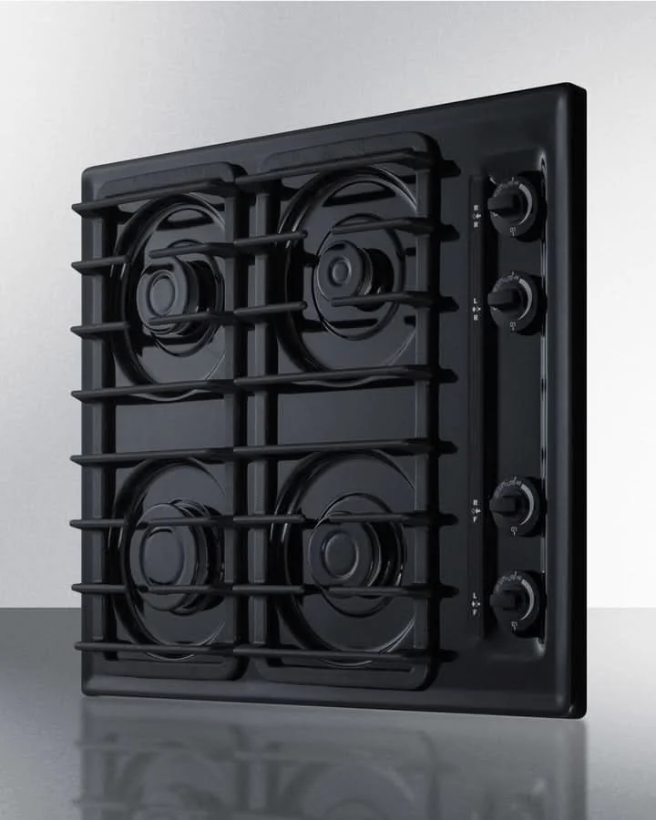 Summit 24 Wide 4 Burner Gas Cooktop Black - TTL033S - image 4