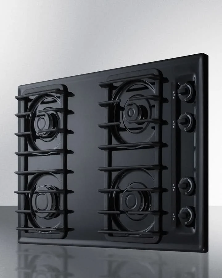Summit 30 Wide 4 Burner Gas Cooktop Black - TTL053S - image 3