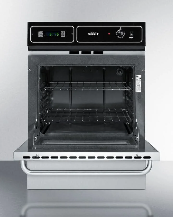 Summit 24 Wide Gas Wall Oven Stainless Steel Black - TTM7212BKW - image 3