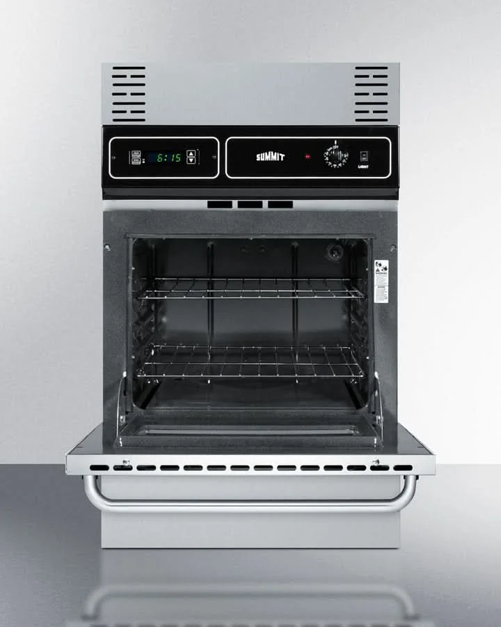 Summit 24 Wide Gas Wall Oven Stainless Steel Black - TTM7212BKW - image 2
