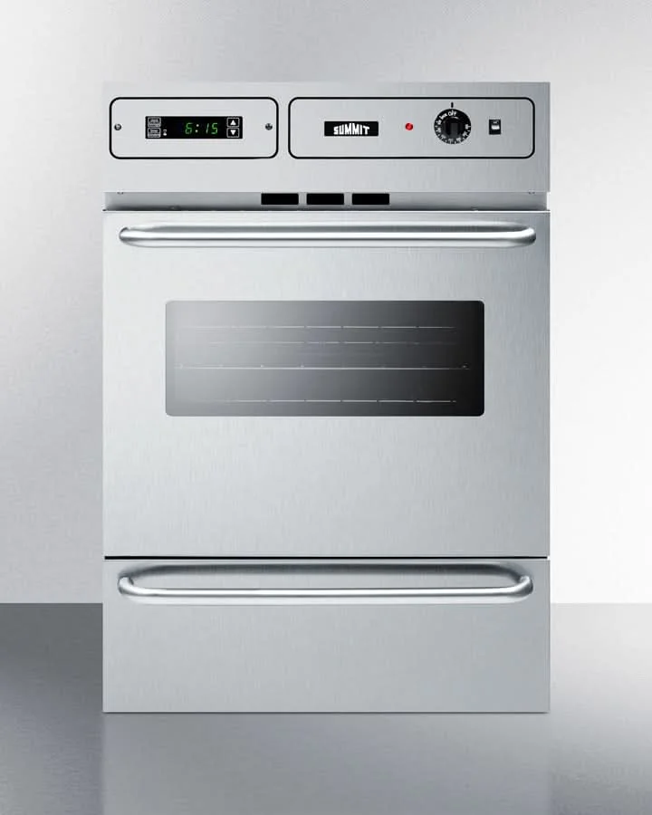 Summit 24 Wide Gas Wall Oven Stainless Steel - TTM7882BKW - image 4