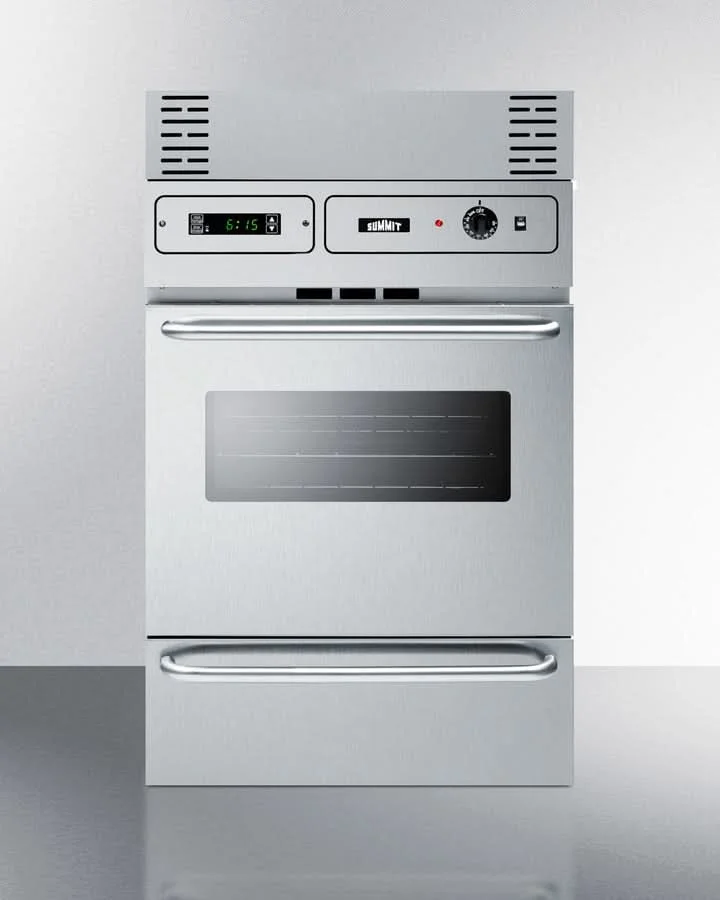Summit 24 Wide Gas Wall Oven Stainless Steel - TTM7882BKW - image 3
